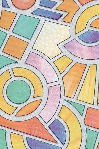 ELİFE TİCARET Glass Stained Glass Colored Patterned Self Adhesive Foil 90 Cm X 5 Mt Elf9005