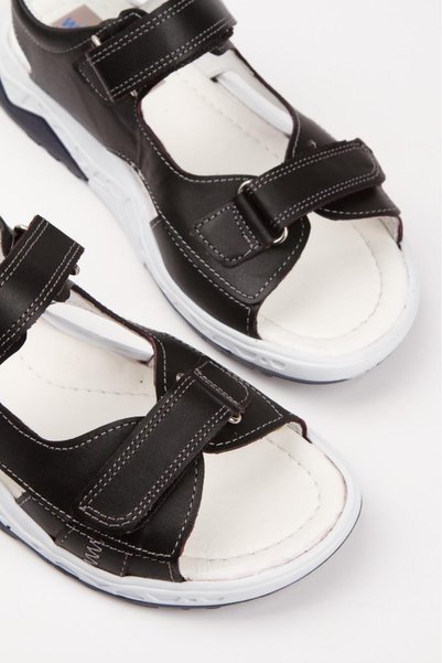 Windy Shoes Boys' Young Genuine Leather Orthopedic Royal Velcro Daily Sandals Shoes