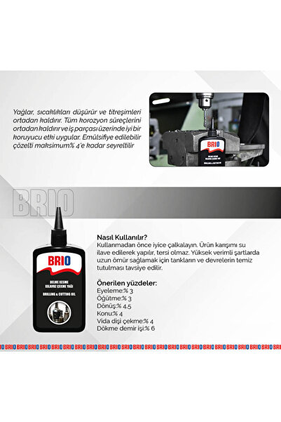 BRIO Delme Kesme Kılavuz Çekme Yağı 460ml