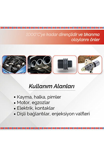 BRIO Bakır Gres Pasta 1000°c 1 L - 900 gr