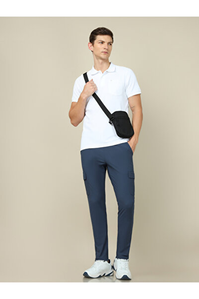 Technosport By Styli Solid Cargo Pants with Drawstring Waistband