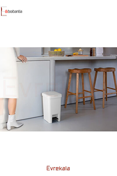 Brabantia Trash Can Brabantia Indoor and Outdoor Garden Waste Bin 16 Lt White