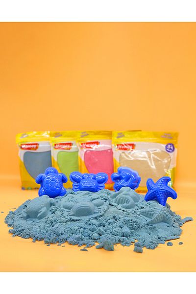 HEROES 4 Different Color Kinetic Sand 1 kg - Fluid Educational Kinetic Game Sand - Game Molds Gift 4X250Gr