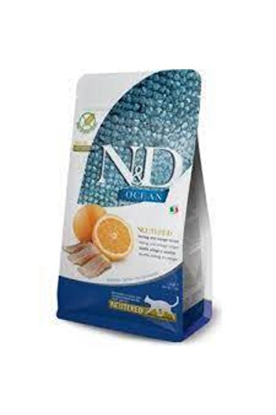 N&D Tahılsız Ringa Balıklı Portakallı Kısırlaştırılmış Yetişkin Kedi Maması 1...