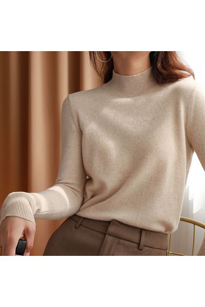 Choice Autumn Winter chic Bottom Sweaters Women Fashion Turtleneck Pullover Slim Long Sleeve Knitted Jum...