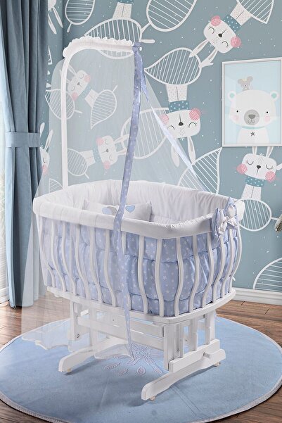 Bebeşik Beyaz Damla Sepet Beşik