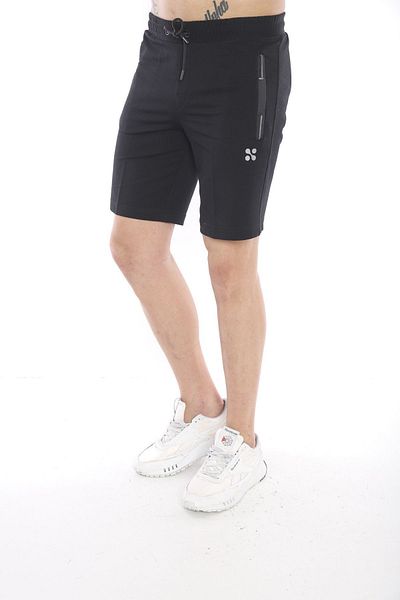 NEED LİFE Dark Gray Printed - Zippered and Rubber Waist Men's Black Shorts