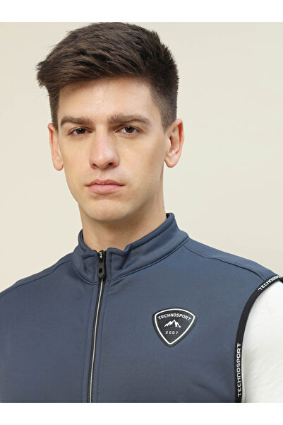 Technosport By Styli High Neck Fleece Sleeveless Active Jacket