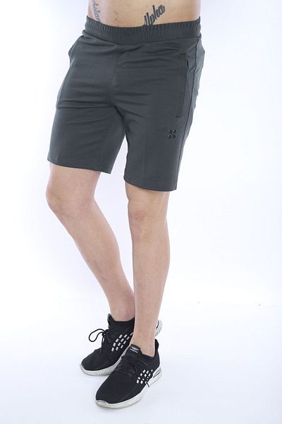 NEED LİFE Men's Khaki Cotton Shorts - Zippered, Elastic Waist