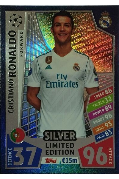 Topps كريستيانو رونالدو إصدار فضي محدود