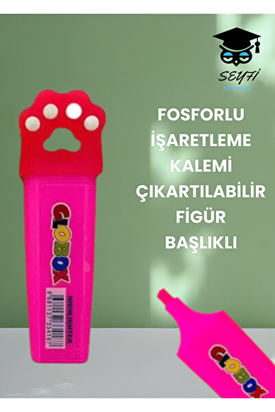 SEYFİKİRTASİYE قلم تحديد هايلايتر قابل للإزالة مع رأس الشكل
