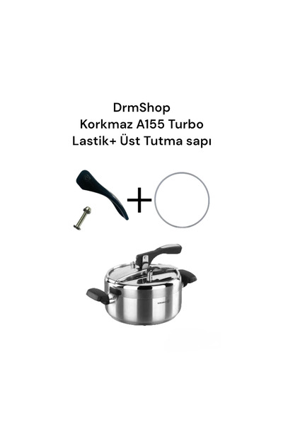 shopdrm Korkmaz A155 UYUMLU Düdüklü Tencere Lastik ve Üst Tutma sapı