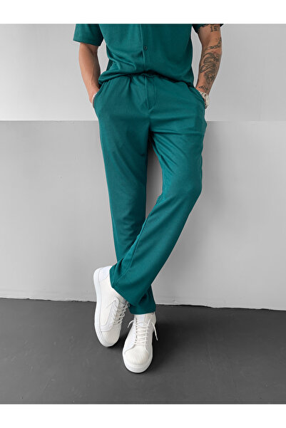 NO1 KONSEPT Σετ βενζινοκίνητο μπλε στριφτό ραβδωτό - Relaxed Fit