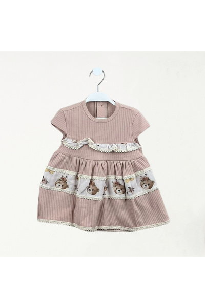 For My Baby Fou Baby Pamučni džersej Haljina za devojčice - Izveštajni dizajn