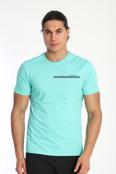NEED LİFE Men's Crew Neck Stripe Printed 100% Cotton T-Shirt