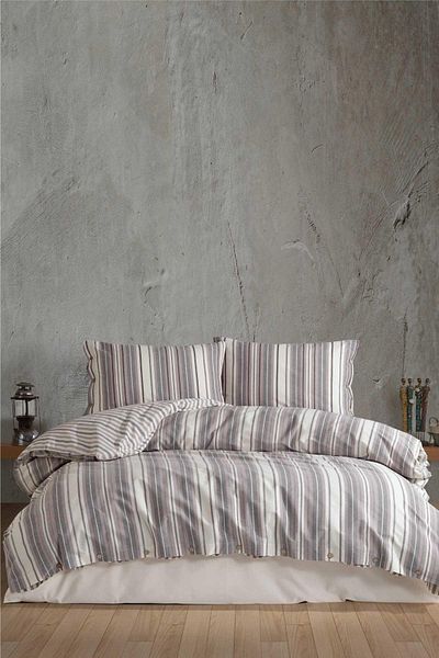 Zeynep Tekstil Clasy Double Duvet Cover Set - 100% Cotton, Yarn Dyed