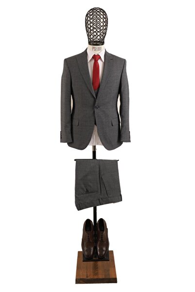 PİSERRO Yelekli Takım Elbise Slim Fit