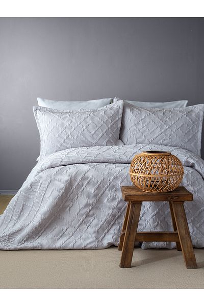 BED LİNE Zen Gray Bedspread - 230X240 cm Double