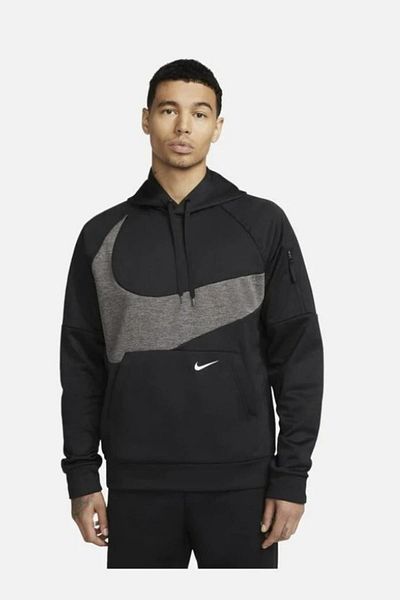 Nike Men's Black Therma Fit Swoosh Pullover Sweatshirt