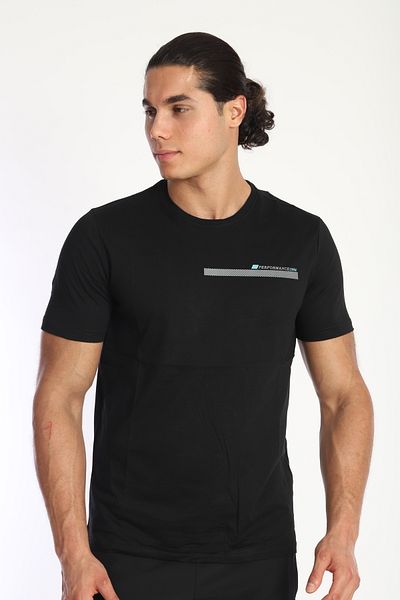NEED LİFE Men's Crew Neck T-Shirt - Stripe Print Detail, 100% Cotton