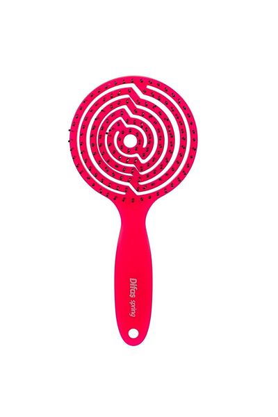 Difaş Pink Oval Movable 3D Hair Brush