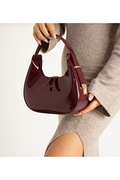 evlashop Geantă de cireșe din piele lacuită - Geantă de umăr pentru femei cu ...