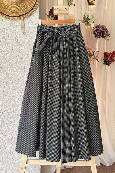 Ceylan Otantik Polka Dot Black Skirt