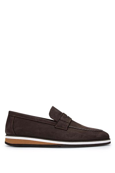 Tamer Tanca Men's Brown Nubuck Genuine Leather Loafer Shoes