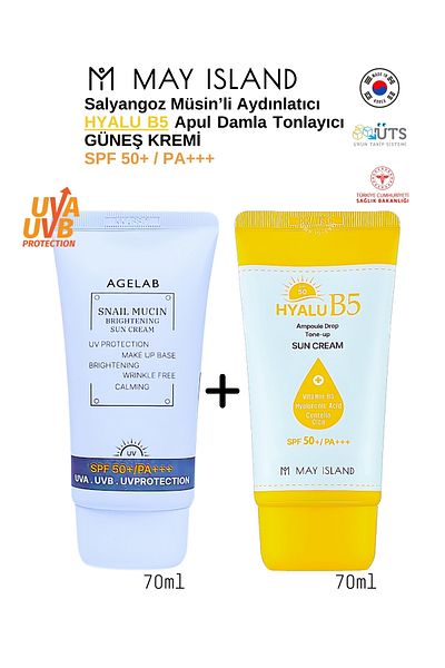 May Island Mayisland Hyalu B5 - Drop Toning and Brightening Sunscreen with Snail Mucin SPF50+/ PA++