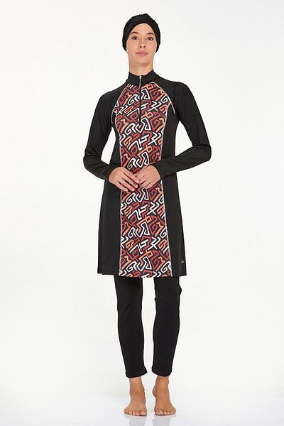 Remsa Mayo Μαύρο μαγιό Hijab - Lycra και Full Covered, Dıana 4523