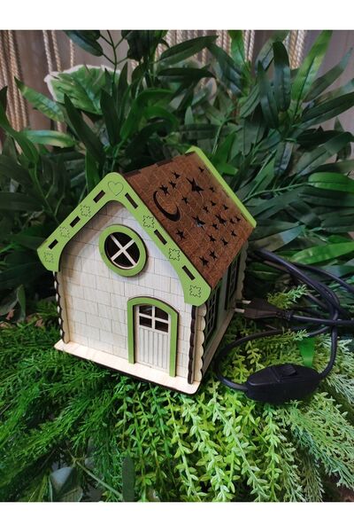 Genel Markalar Ahşap Ay-yıldızlı Ev Gecelamba