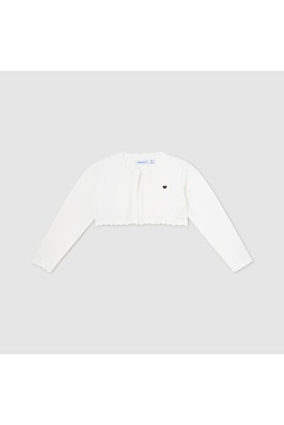 MAYORAL Baby Girl Mercerized Bolero Cardigan Ecru L24Y302