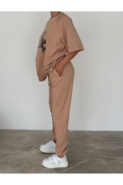 MaxiMor Unisex Plain Printed Two Thread Vision Color Tracksuit Set
