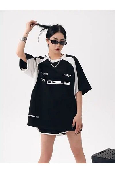 Köstebek Ασπρόμαυρο μπλουζάκι Unisex με στάμπα Blackleon