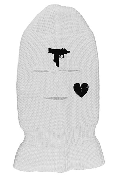 zirve şapka Winter Unisex 3 Eyed Snow Mask White