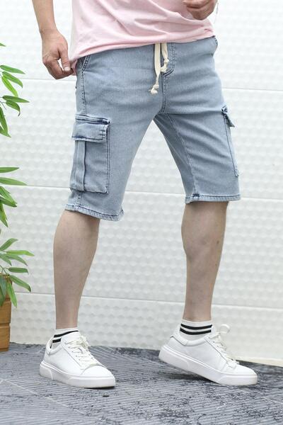 WAFRA Erkek Kargo Cepli Kot Şort