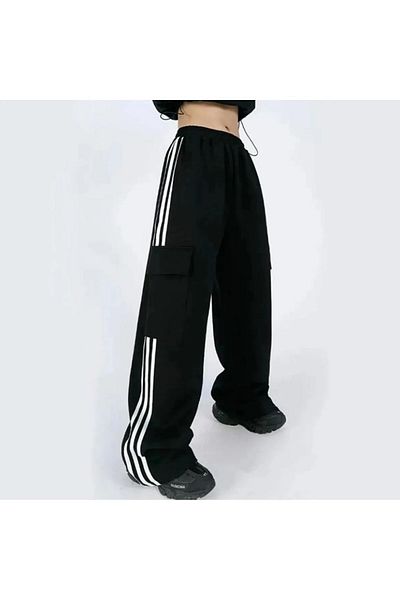 Köstebek Cargo Pocket Vertical Stripe Detail Casual Pants