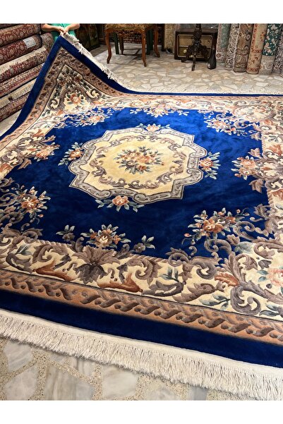 RD RAMAZAN DAĞ EL HALI SANATI El Dokuma Kabartmalı Çin Halısı Pamuk Saçak Üze...