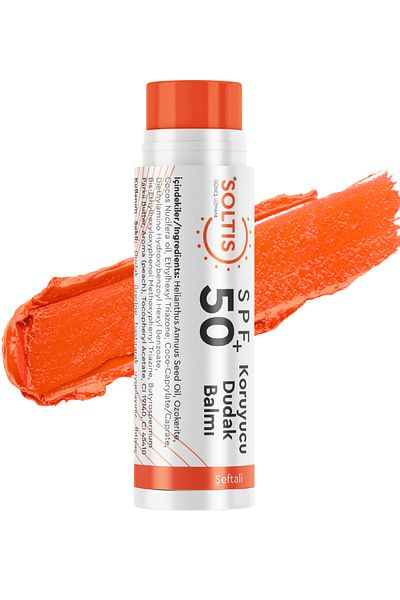 Soltis SPF50+ Colored Lip Moisturizer - Peach, 5 gr