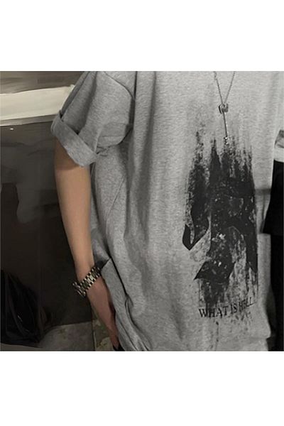 Köstebek Μπλουζάκι Black Silhouette Jr Grey Unisex
