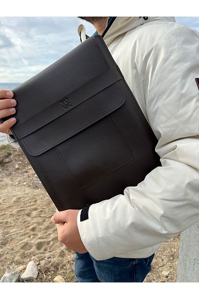 YOUC Design حقيبة كمبيوتر محمول MacBook Pro Air مقاومة للماء مقاس 13 بوصة و14 بوصة و15 بوصة من الجلد الصناعي النباتي