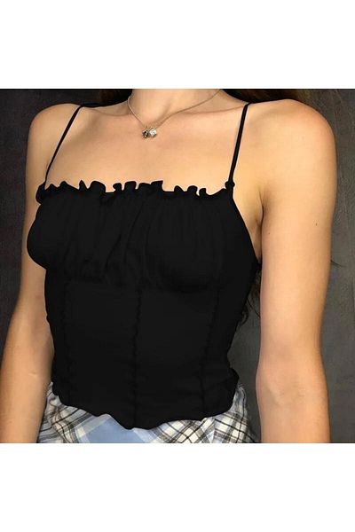 Köstebek Γυναικεία μπλούζα με μαύρη λαιμόκοψη Basic Strap