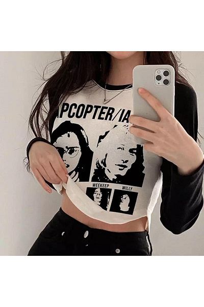 Köstebek Mood Apcopter Jumătate de tricou negru cu mânecă lungă