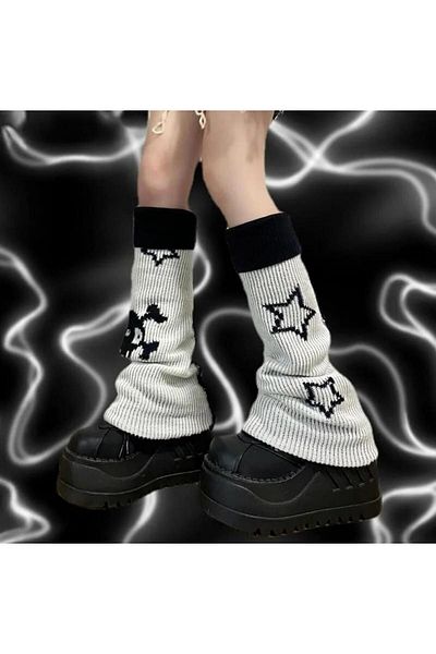 Köstebek New Style Stars And Cute Monster Winter Camping Leggings