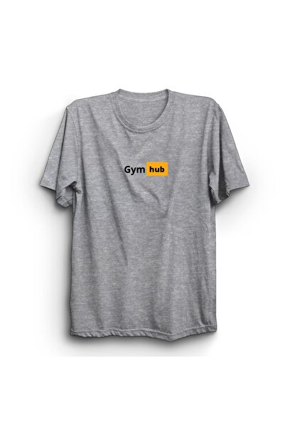 The Fame Gym Hub - Tricou pentru culturism 100% bumbac cu imprimeu sportiv