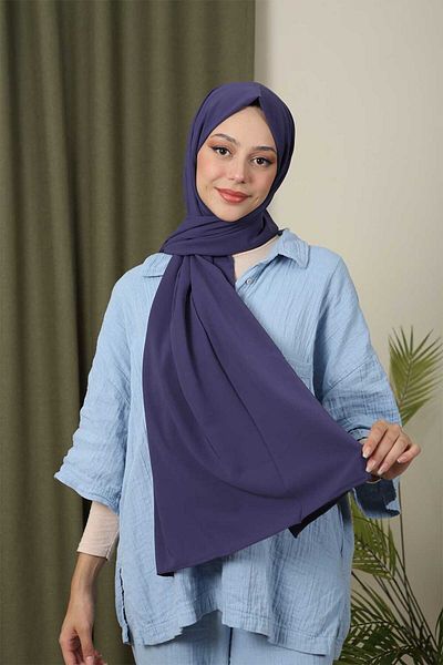 Trablus Hijab Women's Luxury Medina Silk Shawl Purple