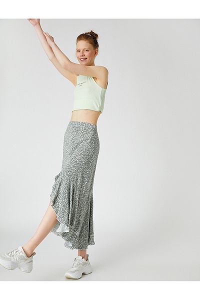 Koton Slit Midi Skirt