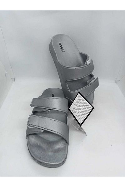 Esem Unisex Gray Double Velcro Slippers