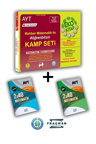 Rehber Matematik Kamp Seti Ayt Matematik Fasikülleri Eko 10 Kitap 4 Ayt Matematik Denemesi Hediyeli