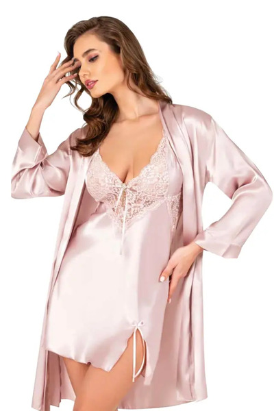 Viselya Set cămașă de noapte din satin